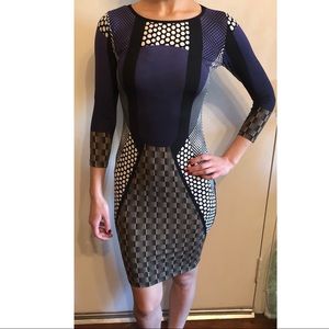 Petite Multi-Pattern Bodycon Dress